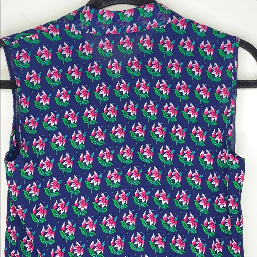 SOLD// Diane Von Furstenburg Floral Blouse - Picture 5 of 8